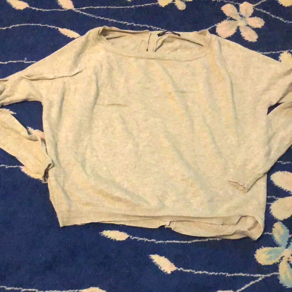 Brandy Melville oatmeal sweater with buttons down the back